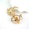 HARRY POTTER Boucles d'oreilles doré retourneur de temps