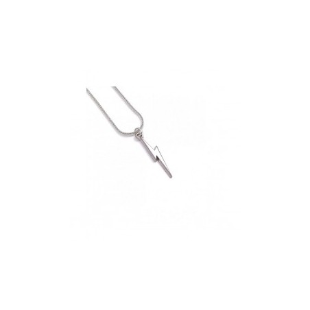 Harry Potter pendentif et collier Lightning Bolt Eclair (plaqué argent)