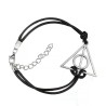 HARRY POTTER Bracelet cordon cuir noir relique de la mort