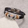 ONE PIECE Bracelet cuir 3 lanières Luffy