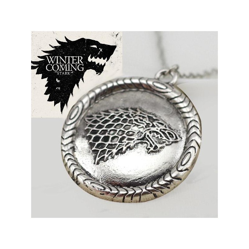 GAMES OF THRONE Collier emblème Stark