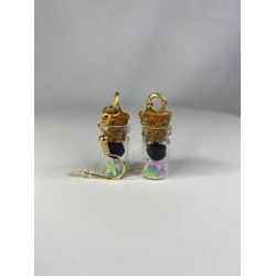 BOUCLES D'OREILLES NOIRAUDE ET PAILLETTES D'INSPIRATION GHIBLI