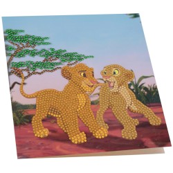 DISNEY Kit Crystal Art Disney - Carte Le Roi Lion - 18 x 18 cm