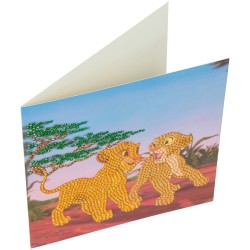 DISNEY Kit Crystal Art Disney - Carte Le Roi Lion - 18 x 18 cm