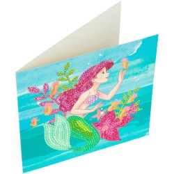 Disney Kit Crystal Art  - Carte La Petite Sirène - 18 x 18 cm