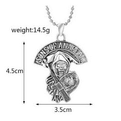 SONS OF ANARCHY Collier du logo du club de biker