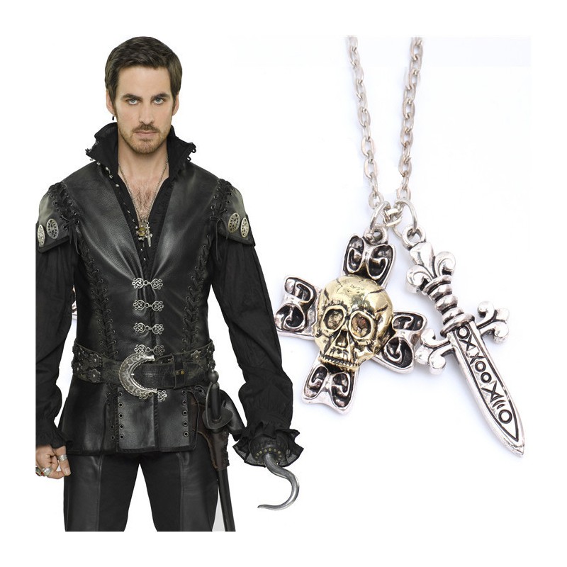 ONCE UPON A TIME Collier du pirate Hook Capitaine crochet