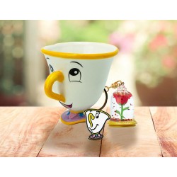 Coffret Premium - La Belle Et La Bete - Mug 3d + Porte-clés 3d + Pin's - Zip Ros