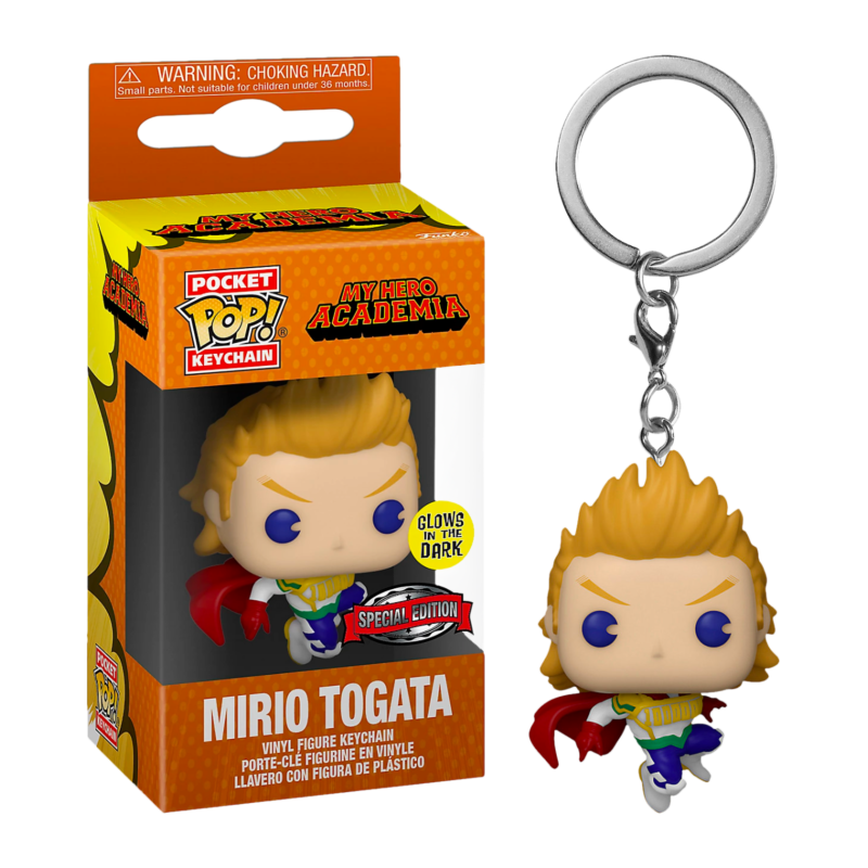 My Hero Academia porte-clés Pocket POP! Vinyl  Mirio Togata Special Edition Glow-in-the-Dark 4 cm
