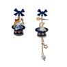 Boucles d'oreilles Alice et le chapeau magique