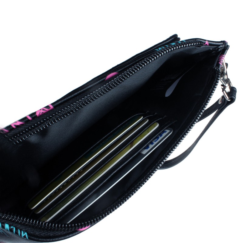 Portafoglio Clutch The Joker E Harley Quinn 'Psychos In Love', Con 12 Slot E Scomparto Monete