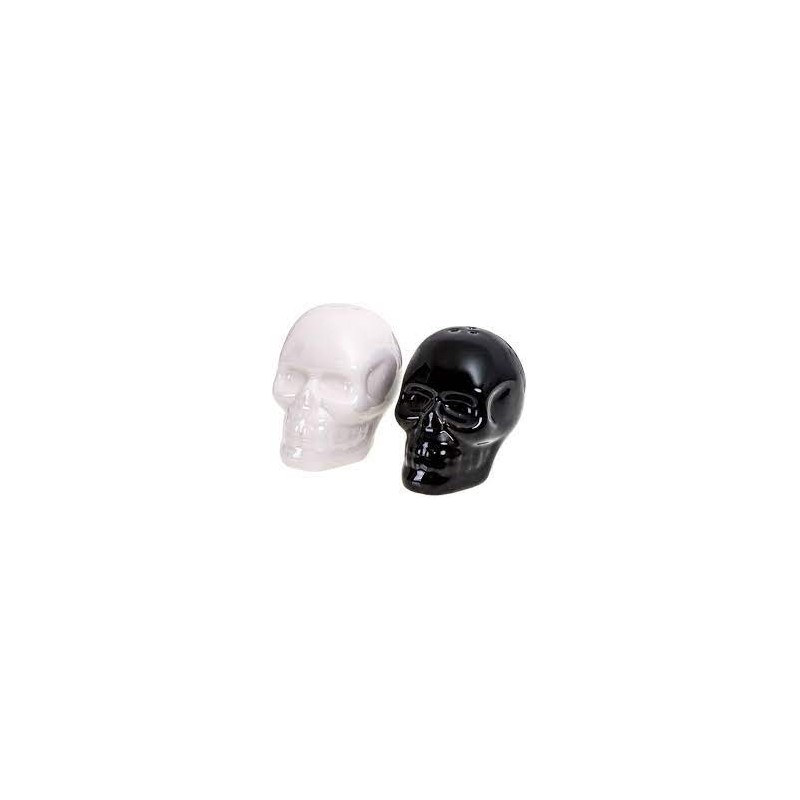Poivrière et salière en forme de crânes sel poivre tete de mort