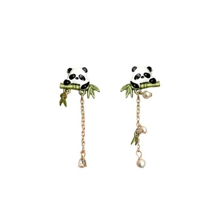 Kawaii Boucles d'oreille panda asymetrique