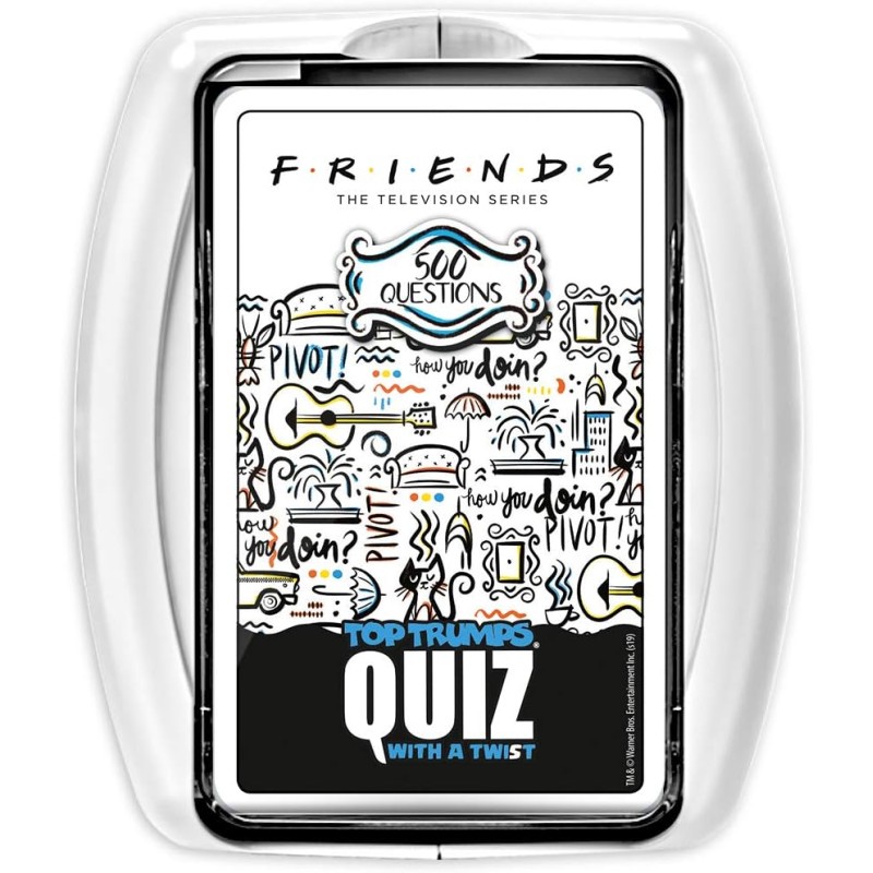 TOP TRUMPS QUIZ FRIENDS - 500 Questions - Format Voyage - Jeu de société - Jeux de cartes A partir de 8 ans- Version française