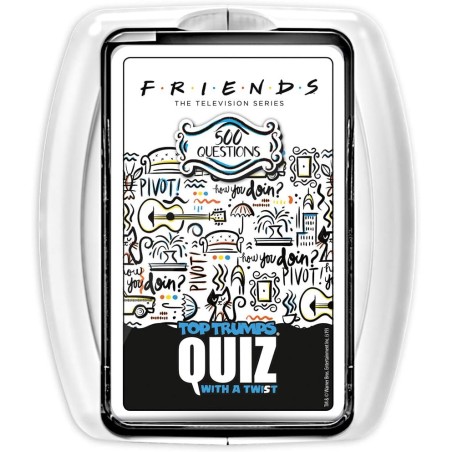 TOP TRUMPS QUIZ FRIENDS - 500 Questions - Format Voyage - Jeu de société - Jeux de cartes A partir de 8 ans- Version française