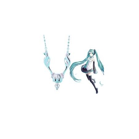 HATSUNE MIKU Collier plaquer argent éffigie du personnage
