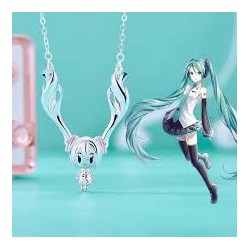 HATSUNE MIKU Collier plaquer argent éffigie du personnage