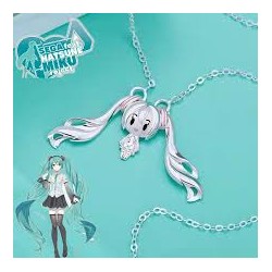 HATSUNE MIKU Collier plaquer argent éffigie du personnage