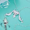 HATSUNE MIKU Collier plaquer argent éffigie du personnage