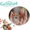 GENSHIN IMPACT Bracelet doré feuille d'érable et perle rouge