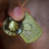 ONE PIECE Collier plaque bronze et chapeau de paille luffy