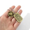 ONE PIECE Collier plaque bronze et chapeau de paille luffy