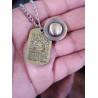 ONE PIECE Collier plaque bronze et chapeau de paille luffy