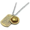 ONE PIECE Collier plaque bronze et chapeau de paille luffy