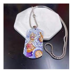 ONE PIECE Collier acier inoxidable plaque luffy 5 gear