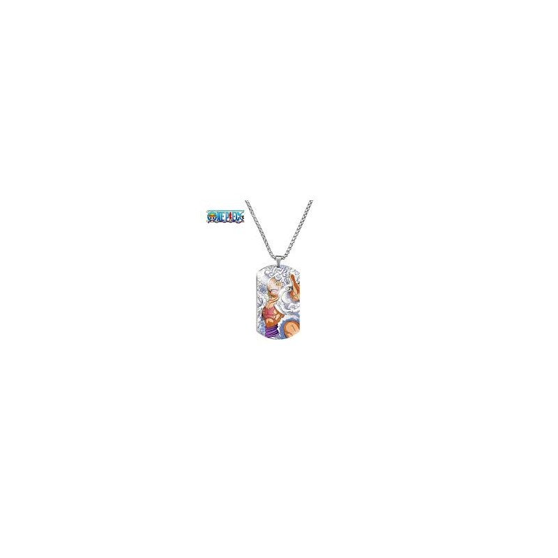 ONE PIECE Collier acier inoxidable plaque luffy 5 gear
