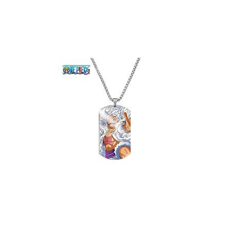 ONE PIECE Collier acier inoxidable plaque luffy 5 gear