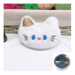 MINI PELUCHE porte clé Tête de chat kawaii tout doux