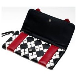 HARLEY QUINN Portefeuille rouge et noir harley