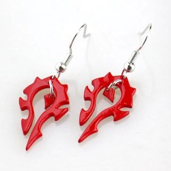 WARCRAFT Boucles d'oreilles logo de la Horde