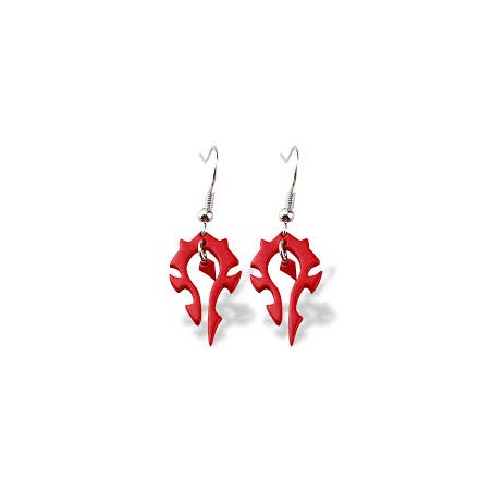 WARCRAFT Boucles d'oreilles logo de la Horde