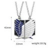 Attaque des Titans Collier duo bataillon d'exploration ailes de la liberté