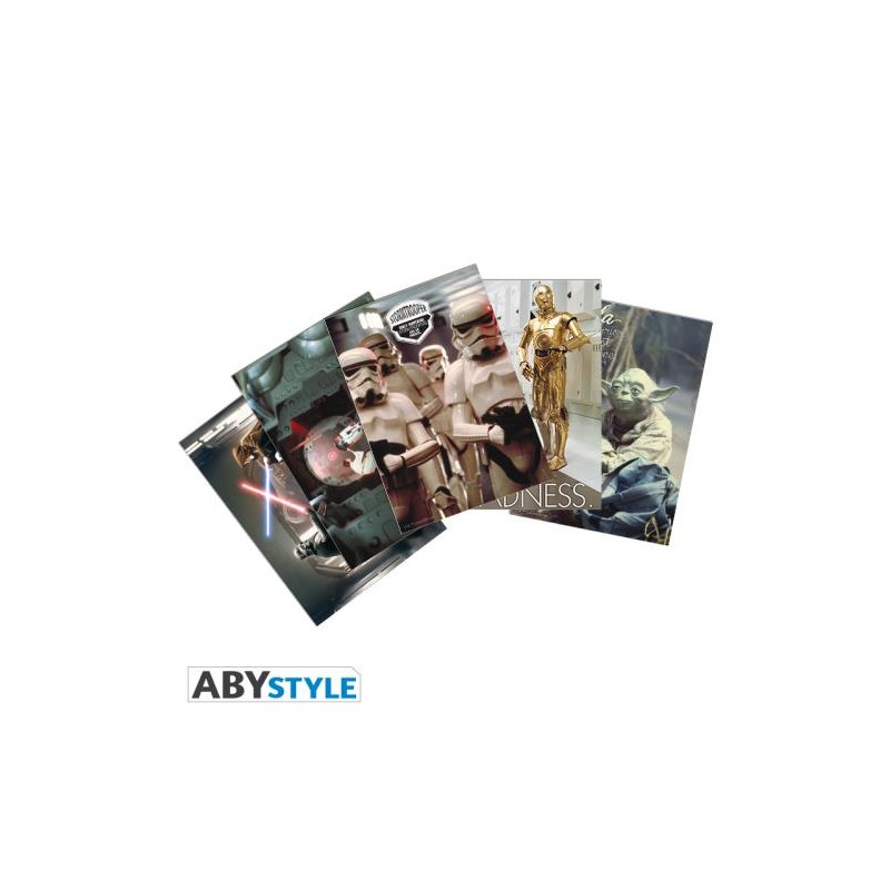 Set 1 Cartes Postales Abystyle Star Wars Scènes de film
