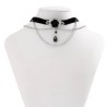 Choker noir velour et argenté