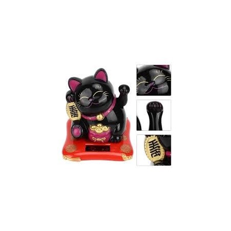 Chat porte bonheur solaire