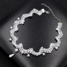 Collier ras de cou dentelle blanche