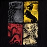 GAME OF THRONE Tee shirt 4 blasons