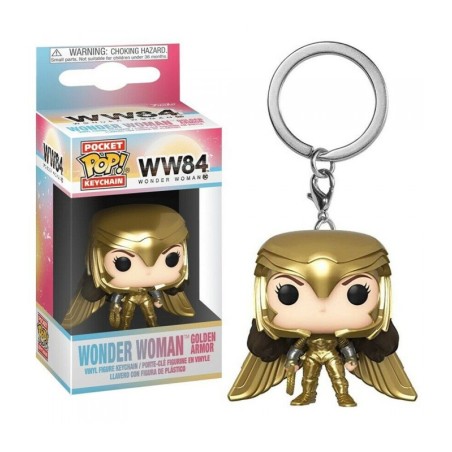 Wonder Woman 1984 porte-clés Pocket POP! Vinyl Wonder Woman (Gold Wing) 4 cm