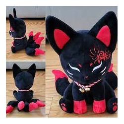 Kitsune Peluche renard noir...