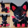 Kitsune Peluche renard noir et rouge