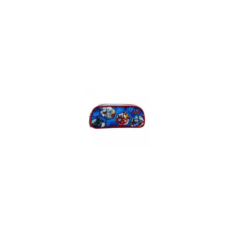 Trousse scolaire 2 compartiments Bleu Avengers
