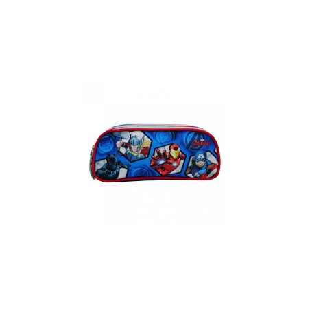 Trousse scolaire 2 compartiments Bleu Avengers