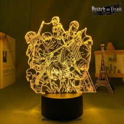 Attaque des Titans Lampe 3D Acrylique  Personnages