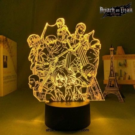 Attaque des Titans Lampe 3D Acrylique  Personnages