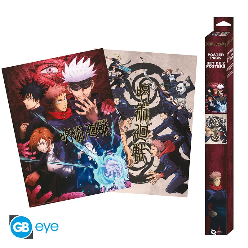 JUJUTSU KAISEN Set 2 Chibi Posters Groupe et écoles