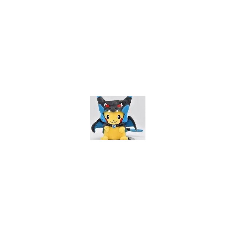 POKEMON Peluche Pikachu en cosplay Dracaufeu 25cm